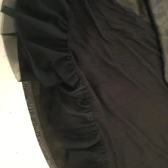 Free People  Mini Dress XS Lace Beaded Floral Gray Black Sleeveless Fit Flare - Picture 9 of 11